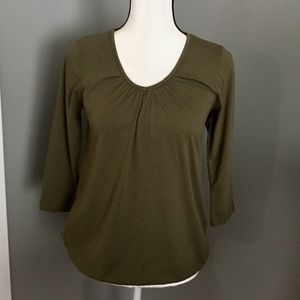Olive Green 3/4 Sleeve Sonoma Shirt